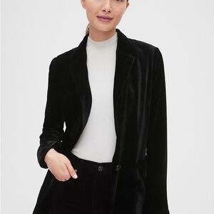 GAP Black Velvet Blazer Jacket - Women's S